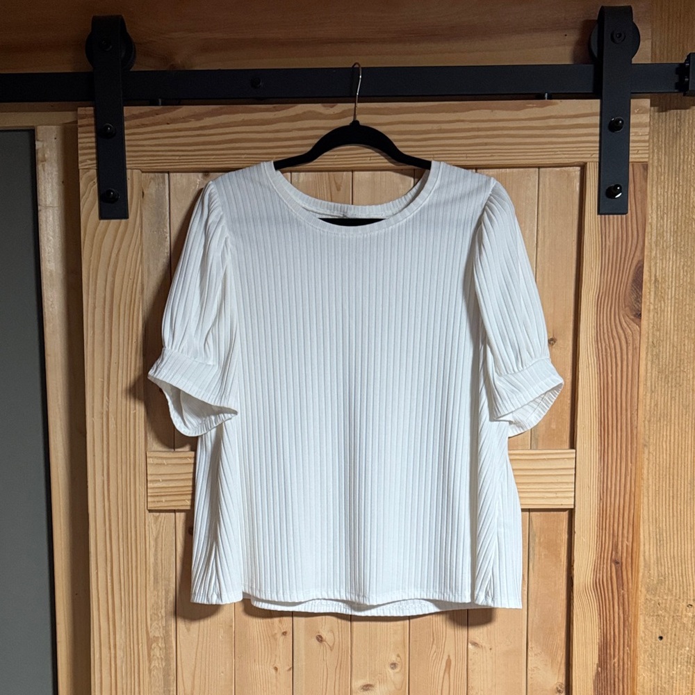 Cato White Textured Blouse